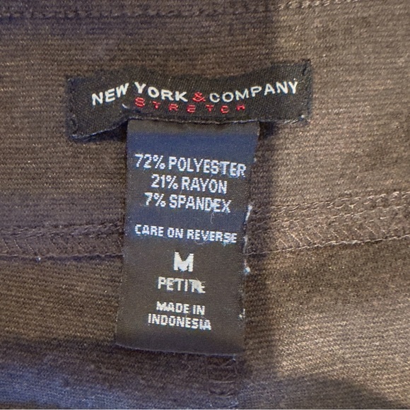 NY&Co New York and Company Medium Brown Pull On Wide Leg Trouser Dress Pants - Picture 5 of 6